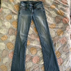 American eagle size 00 jeans super stretch kick boot regular length